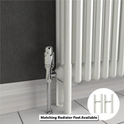 Lux Heat White Horizontal 3 Column Traditional Radiator 600mm (H) x ...