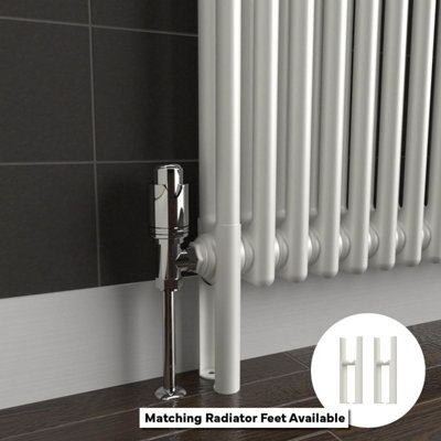 Lux Heat White Vertical 2 Column Traditional Radiator 1800mm (H) x ...