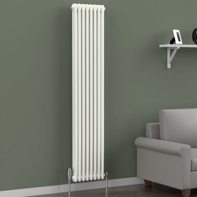 Lux Heat White Vertical 2 Column Traditional Radiator 1800mm (H) x 380mm (W)