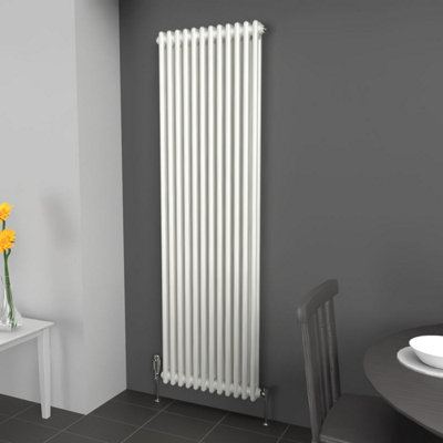 Lux Heat White Vertical 2 Column Traditional Radiator 1800mm (H) x 560mm (W)