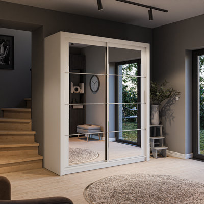 Lux III Modern Sliding Door Mirrored Wardrobe (H2150mm W1810mm