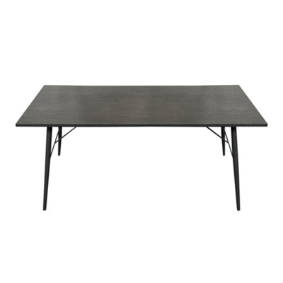 Lux Rectangle Dining Table - Black | DIY at B&Q