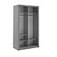 Lux V Compact Grey Sliding Door Wardrobe (H2150mm W1200mm D600mm) with Customisable Interior - Ideal for Small Spaces