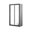 LUX XIX - Modern Grey Mirrored Sliding Door Wardrobe (H2150mm W1200mm D600mm) With Customisable Interior Layout