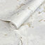 Luxe Collection Marble Heavyweight Vinyl Wallpaper White / Gold World of Wallpaper WOW090