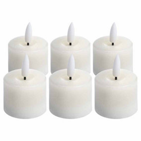 Luxe Collection Set Of 6 Natural Glow Led Tealight Candles - L4 x W4 x H3 cm