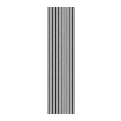 Luxe Grand Wide Decorative wood slat wall panel in Grey Oak 3D slat ...