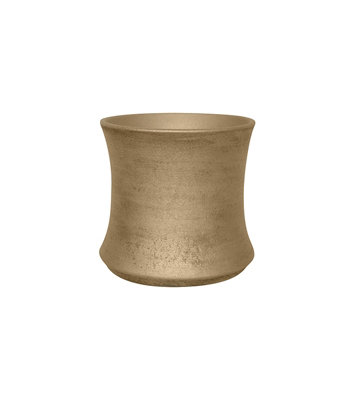 Luxe Planter - Ceramic - L28 x W28 x H28 cm - White Gold
