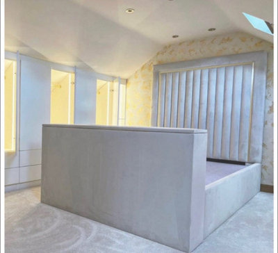 Luxe Super King Size TV Bed (Silver) DIY at B&Q