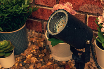 Luxform 230v Onyx Garden Spike Black - 3