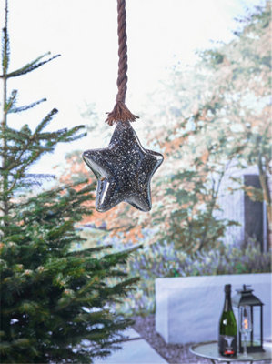 Luxform Indoor & Outdoor Battery Operated Hemp Festive Christmas Star Rope Light