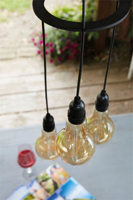 Luxform Lighting Flow Battery Powered Pendulum 3x Hanging Lights with 24 hour Timer