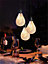 Luxform Lighting Indoor & Outdoor Battery Operated 3 Drop Pendant LED Light White
