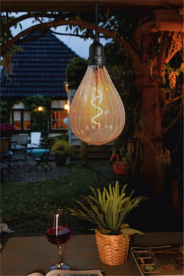 Luxform Lighting Indoor & Outdoor Battery Operated 3 Drop Pendant LED Light White - 3