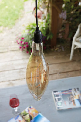 Luxform Lighting Indoor & Outdoor  Eclipse Battery Powered Pendulum Hanging Light with 24 hour Timer