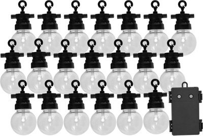 Luxform Lighting Outdoor Fiji 20 Bulb String Light Set with 24 Hour Timer