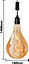 Luxform Lighting Raindrop Battery Operated Glass Filament Bulb with On/Off Switch and 24 Hour Timer