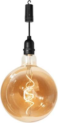 Luxform Lighting Sphere Battery Powered Pendulum Hanging Light with 24 hour Timer