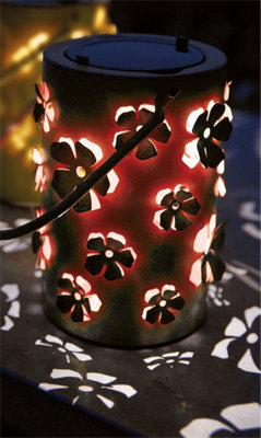Luxform Solar LED Daisy Flower Lantern RED