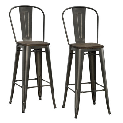 Luxor Barstool in Metal Copper, 2 pieces