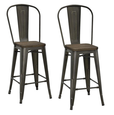 Luxor Counter Stool in Metal Copper, 2 pieces