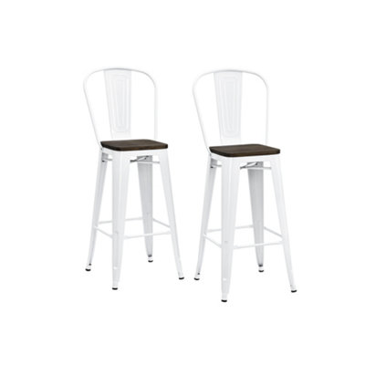Luxor Counter Stool in Metal White, 2 pieces
