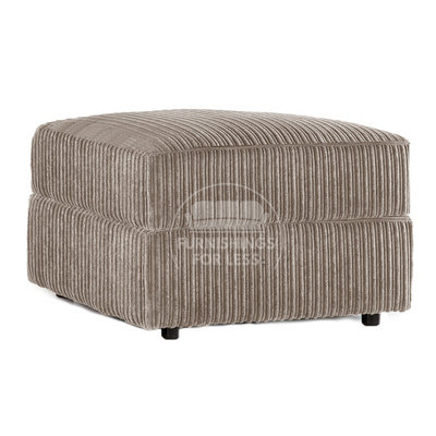 Luxor  Delta  Ferguson Coffee Fabric Soft Jumbo Cord Footstool