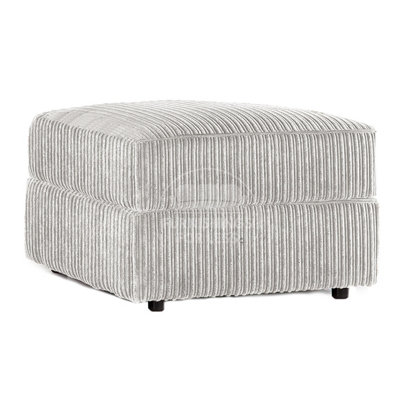 Luxor  Delta  Ferguson Cream Fabric Soft Jumbo Cord Footstool