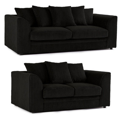 Black and deals white fabric sofas