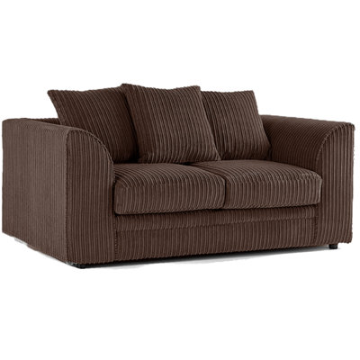 Luxor Jumbo Cord Chocolate Fabric 2 Seater Sofa