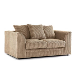 Luxor Jumbo Cord Coffee Fabric 2 Seater Sofa