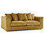 Luxor Jumbo Cord Mustard Fabric 3 + 2 Sofa Suite