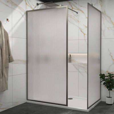 VeeBath 40mm Slate Grey Rectangle Shower Tray For Walk In Wet