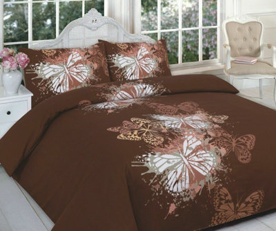 Luxuries Design Butterfly Printed Duvet Cover + Pillow Case Bed Set All Sizes