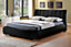 Luxurious 5FT Kingsize Dorado Black Faux Leather Bed
