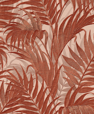 Luxurious Grace Palm Orange Wallpaper