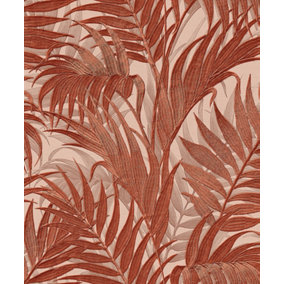 Luxurious Grace Palm Orange Wallpaper
