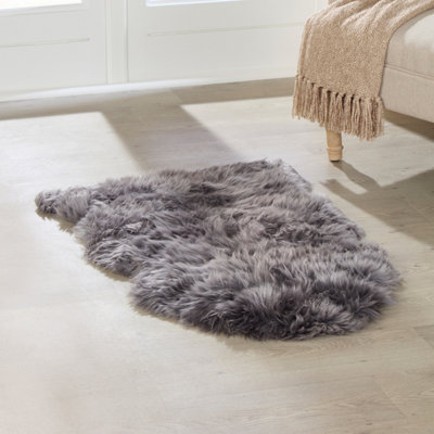 Luxurious Grey Sheepskin Rug XXL