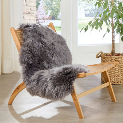 Luxurious Grey Sheepskin Rug XXL