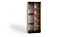 Luxurious Ines 09 Hinged Wardrobe 90cm - Timeless Oak Artisan & Black - W900mm x H2150mm x D600mm