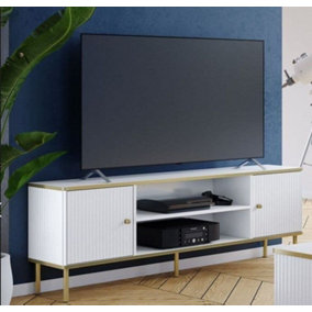 Luxurious Maison White And Gold TV Unit