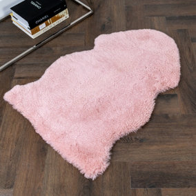 Luxurious Pink Short Pile Sheepskin Rug
