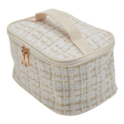Luxurious Portable Makeup Toiletry Storage Bag Travel Make Up Bag with Zipper