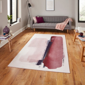 Luxurious Rose Luxurious Modern Abstract Easy To Clean Rug For Living Room Bedroom & Dining Room-120cm X 170cm