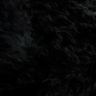 Luxurious Sextuple Black Sheepskin Rug