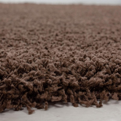 Luxurious Shaggy Rugs Soft Extra Thick Area Rugs Heavy 5cm Dense Pile for Living Room Bedroom Hallway (Brown, 160 x 230cm)