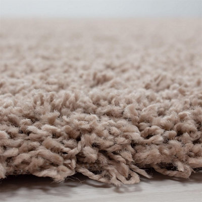 Luxurious Shaggy Rugs Soft Extra Thick Area Rugs Heavy 5cm Dense Pile for Living Room Bedroom Hallway (Dark Beige, 120 x 170cm)