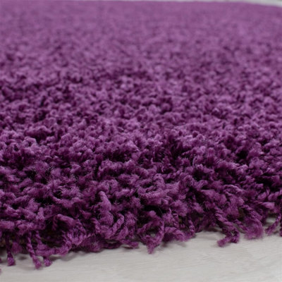 Luxurious Shaggy Rugs Soft Extra Thick Area Rugs Heavy 5cm Dense Pile for Living Room Bedroom Hallway (Purple, 160 x 230cm)