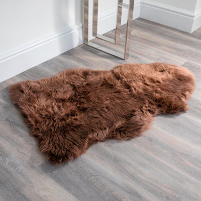 Luxurious Taupe Sheepskin Rug XXL