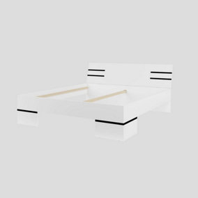 Luxurious Violla Bed Frame EU Super King 1860mm in White - Spacious Sleep Solution H890mm D2170mm